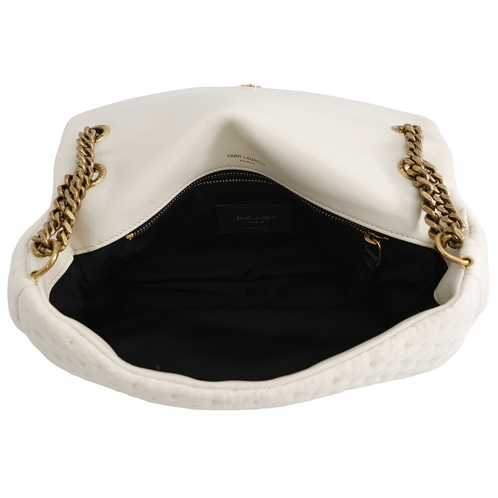Saint Laurent Paris Chain Shoulder Bag Calypso White - Picture 6 of 12